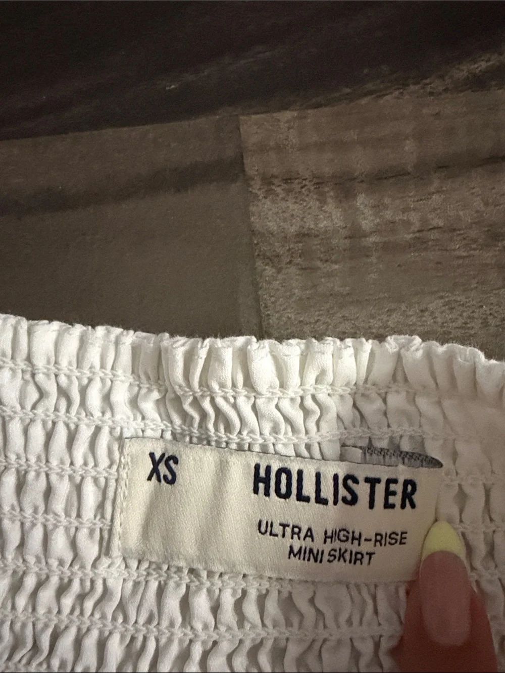 Hollister White Tiered Eyelet Ruffle Mini Skirt